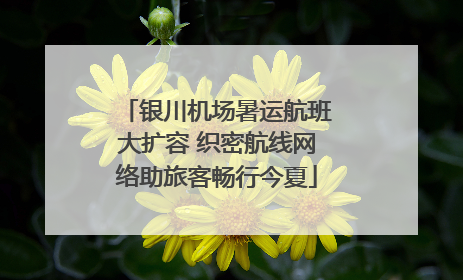 银川机场暑运航班大扩容 织密航线网络助旅客畅行今夏